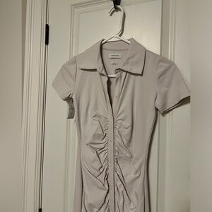 Aritzia Babaton Button Up Dress | Ivory | NWT | XS